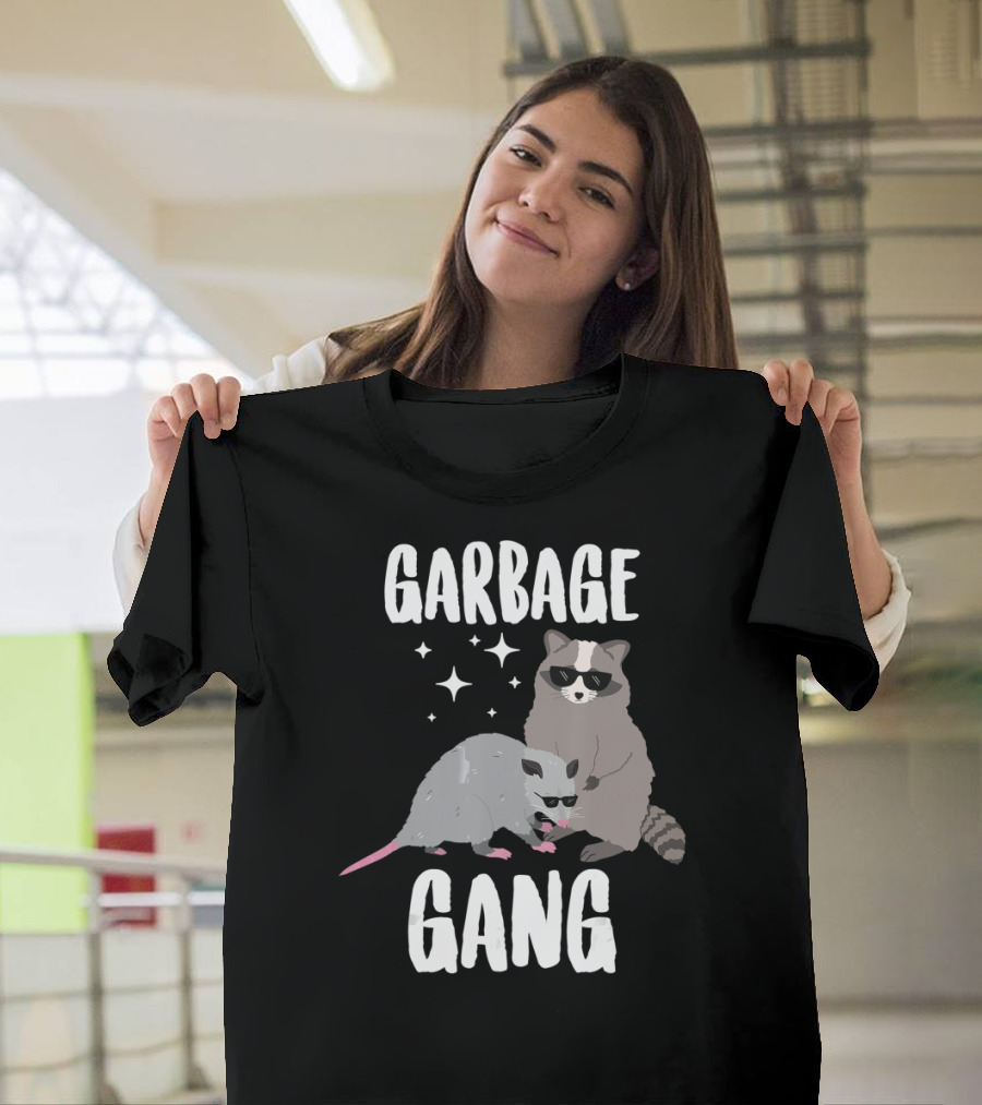 Garbage Gang Opossum and Raccoon Funny Animals T-Shirt