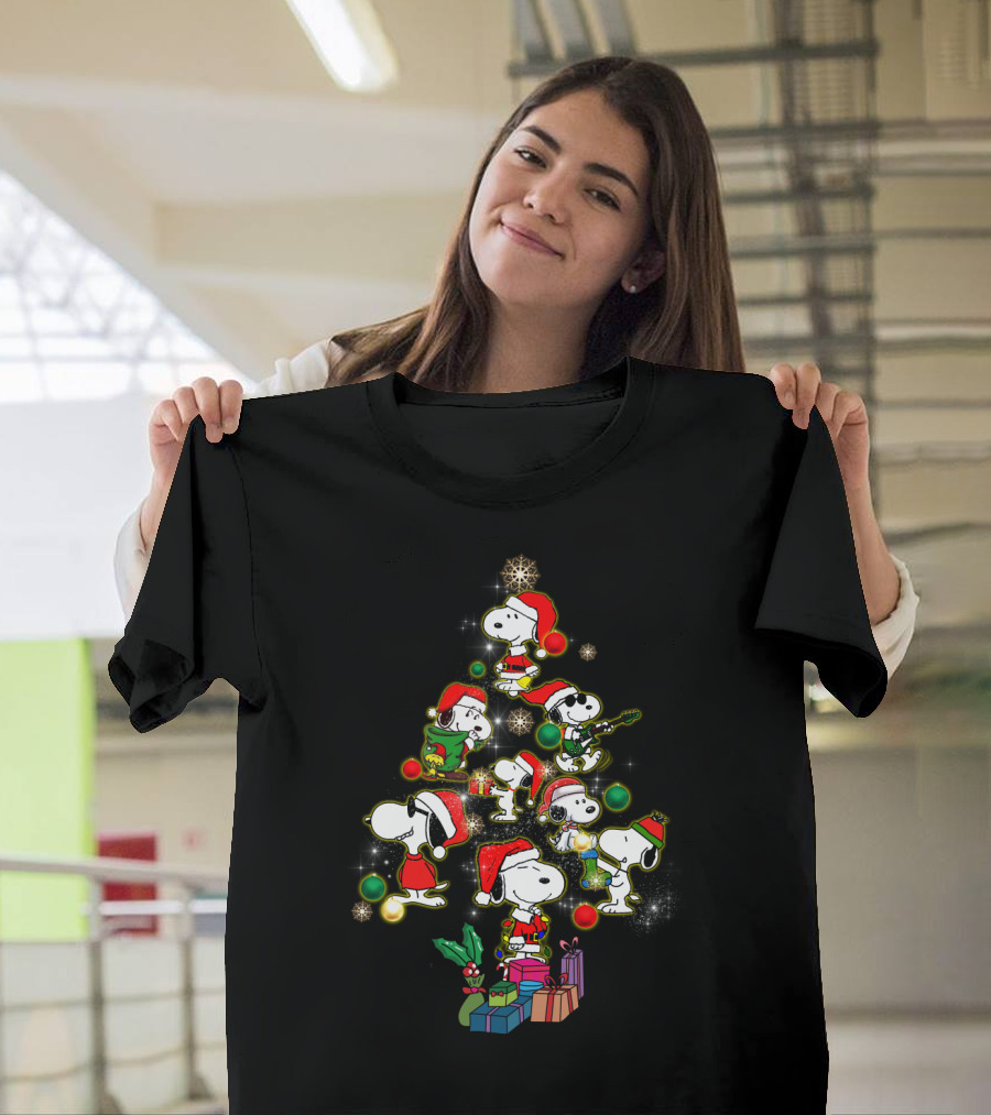 Snoopy Christmas Tree Peanuts Movie Holiday T-Shirt