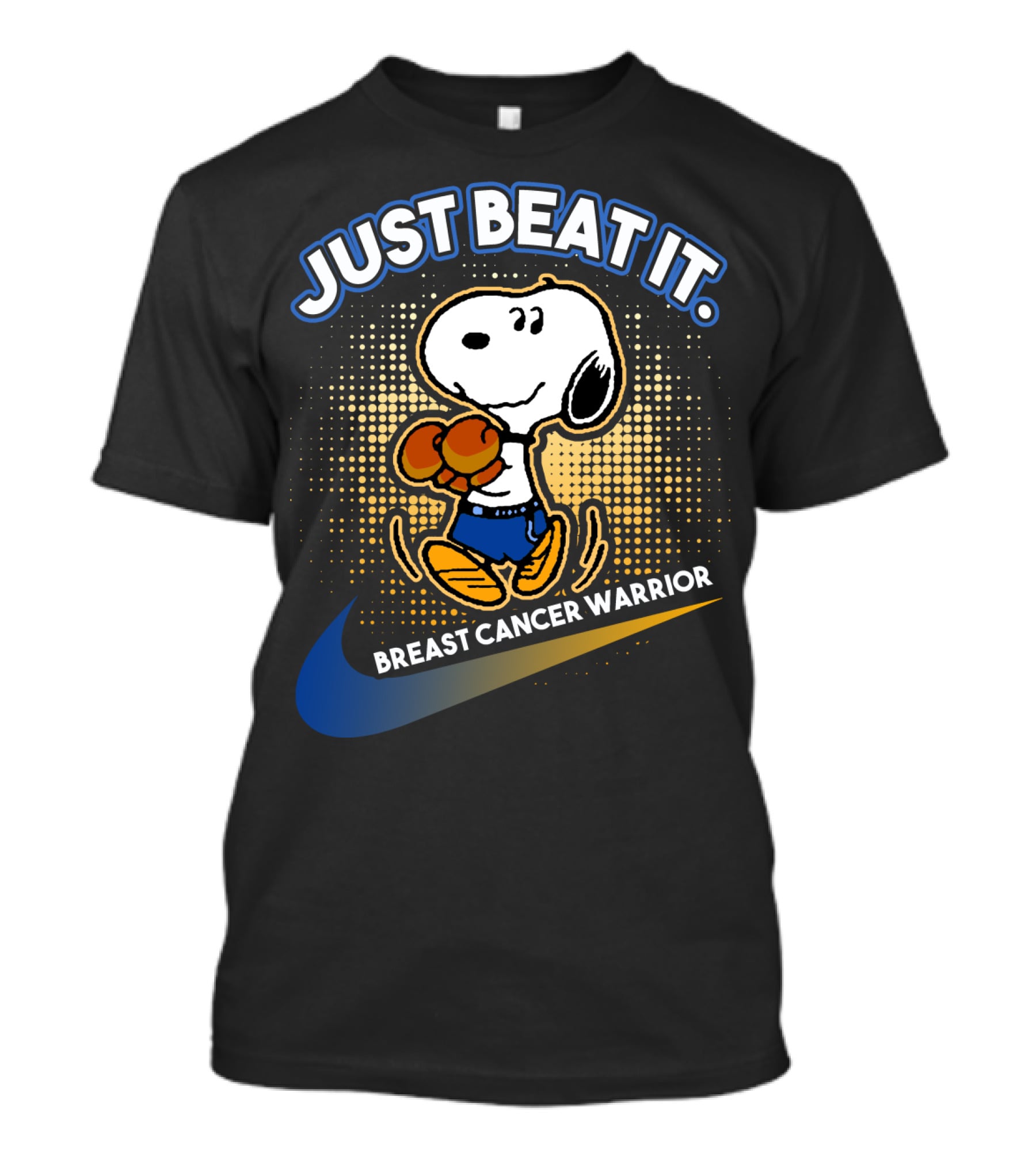 Just Beat It Snoopy Breast Cancer Warrior T-Shirt