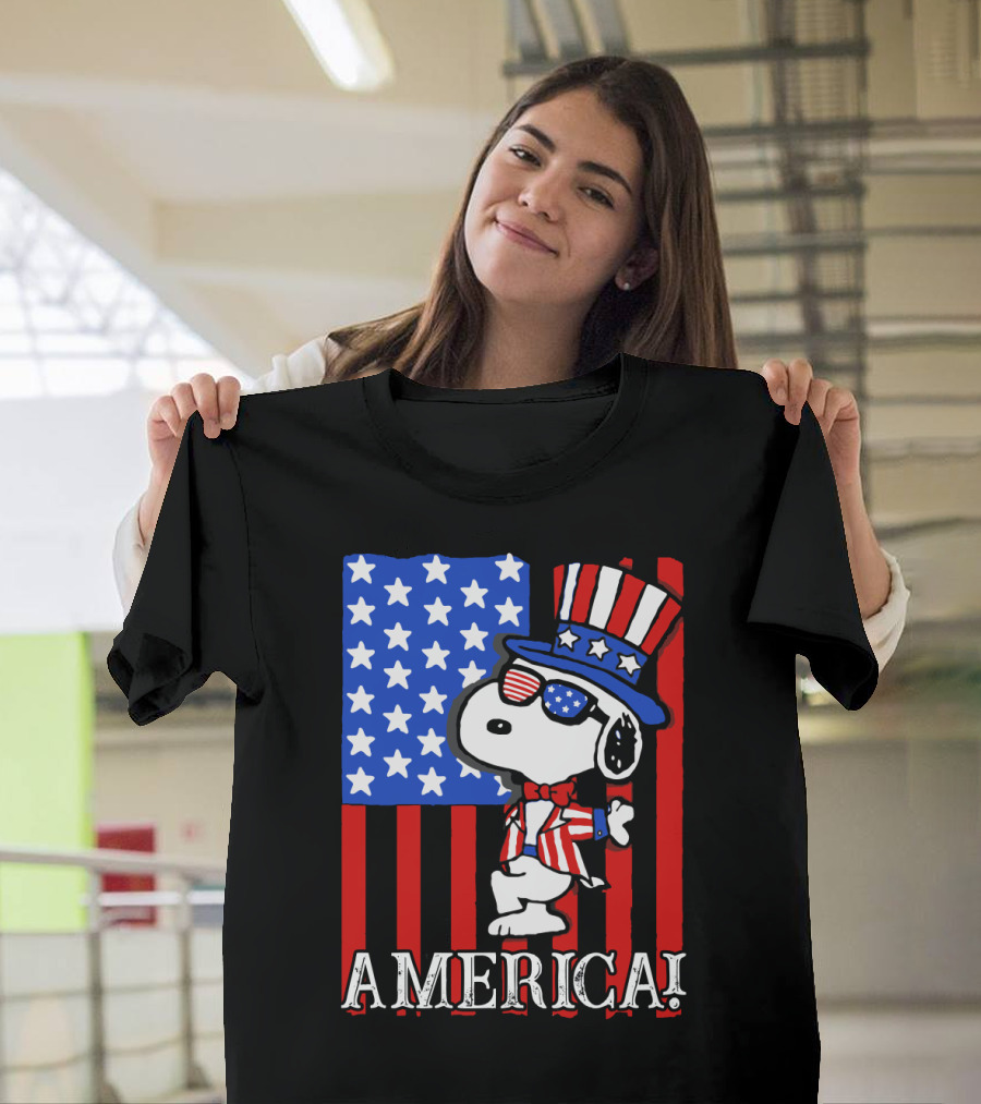 Peanuts Snoopy America Patriotic The Peanuts Movie T-Shirt