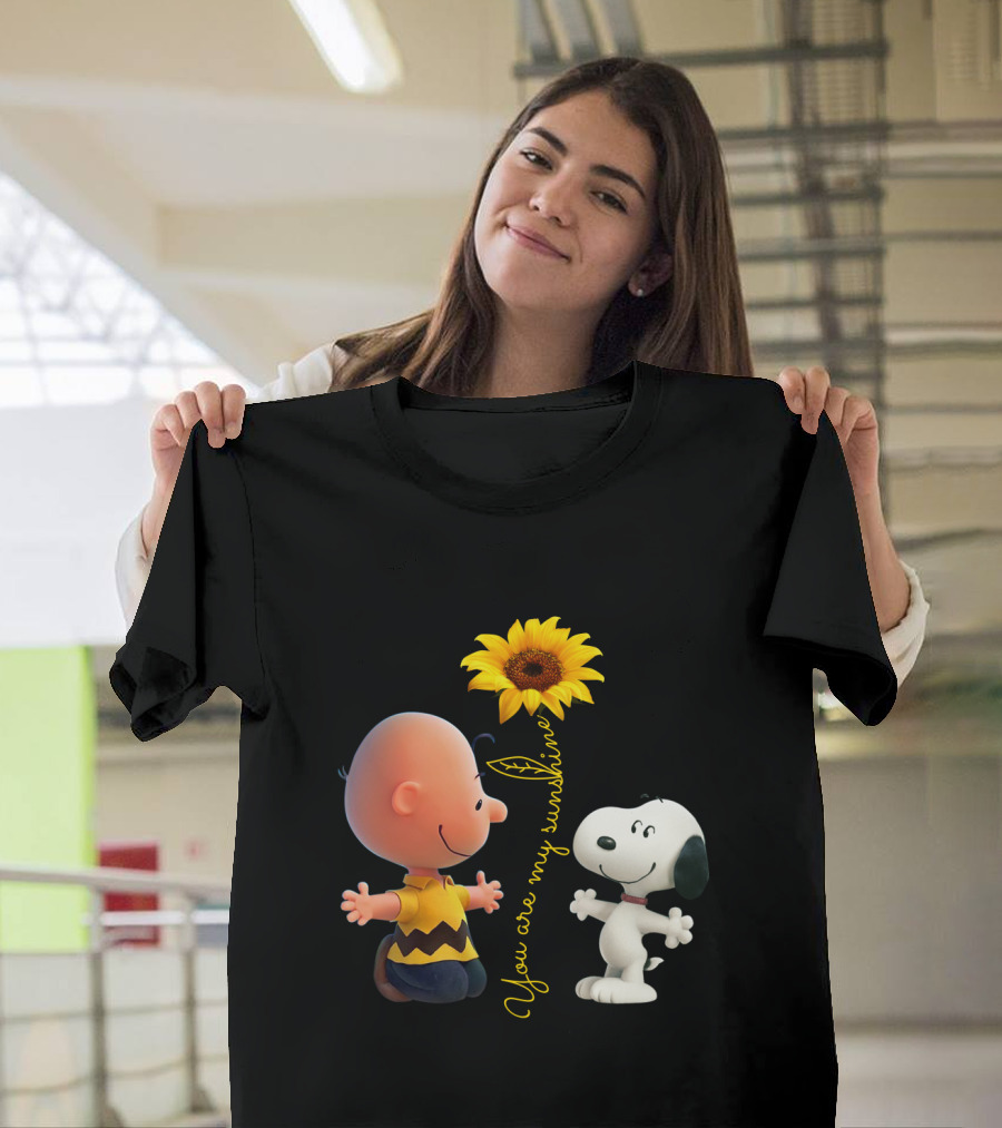 You Are My Sunshine Sunflower Hippie Snoopy The Peanuts Movie T-Shirt