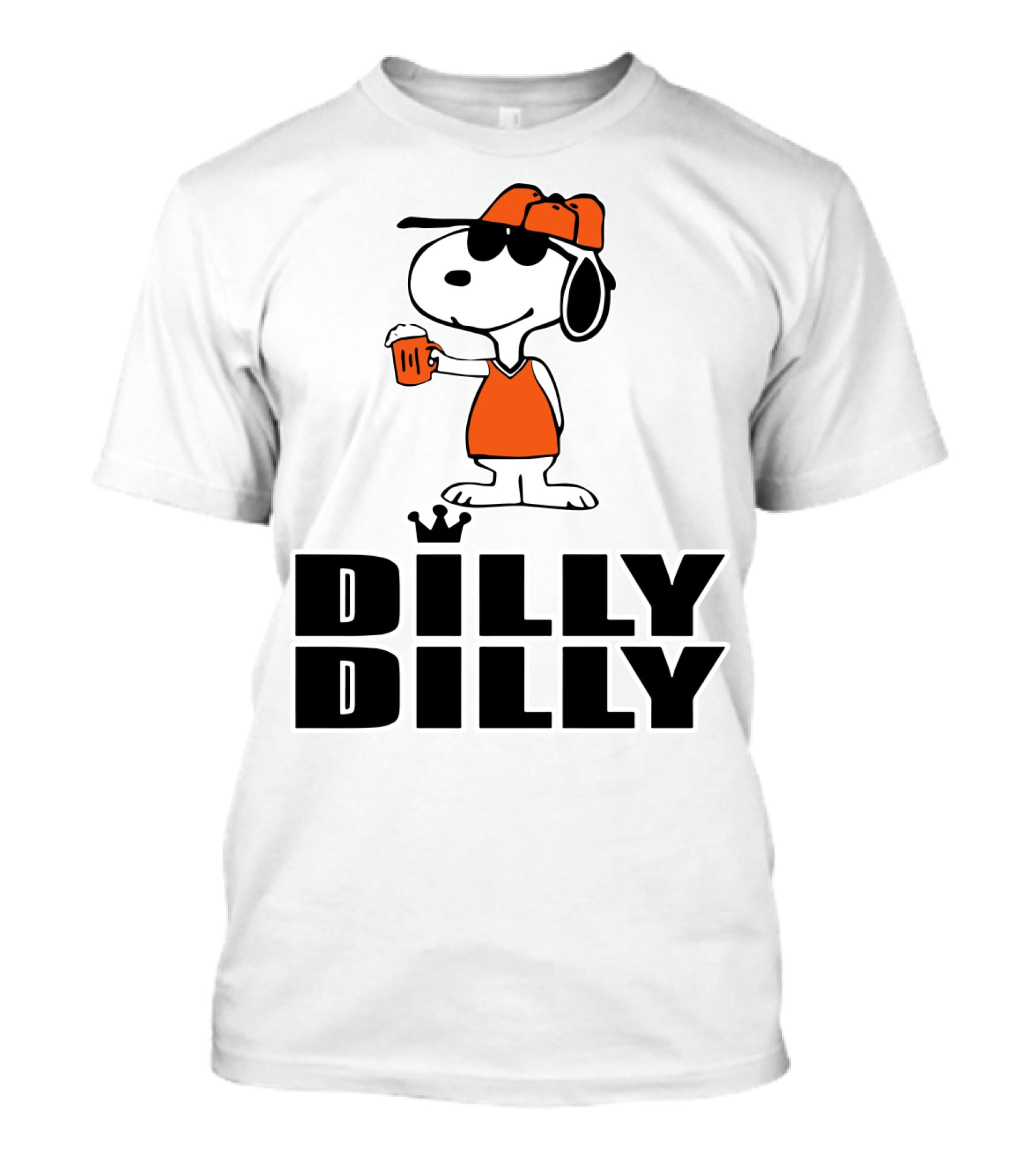 Dilly Dilly Funny Snoopy The Peanuts Movie Beer Hat And Glass T-Shirt