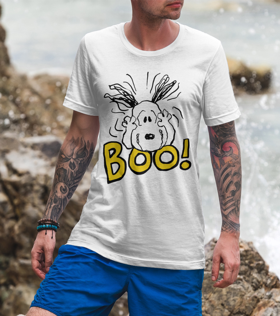BOO Halloween Snoopy The Peanuts Movie T-Shirt