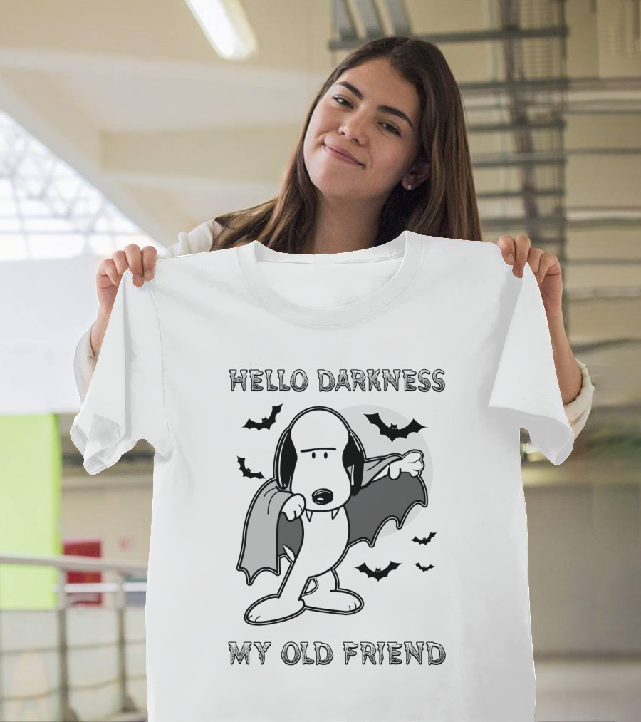 Snoopy Vampire Hello Darkness My Old Friend Peanuts Movie T-Shirt