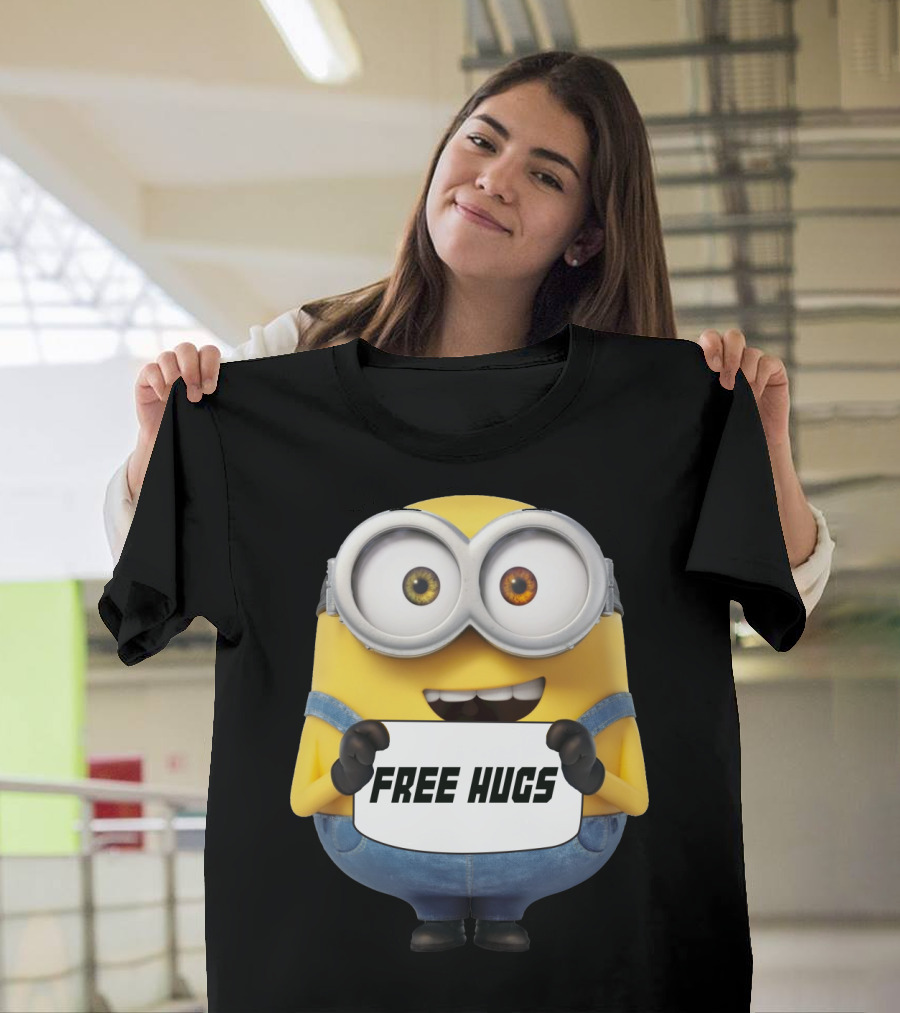 Free Hugs Bob Minion Despicable Me Sign T-Shirt