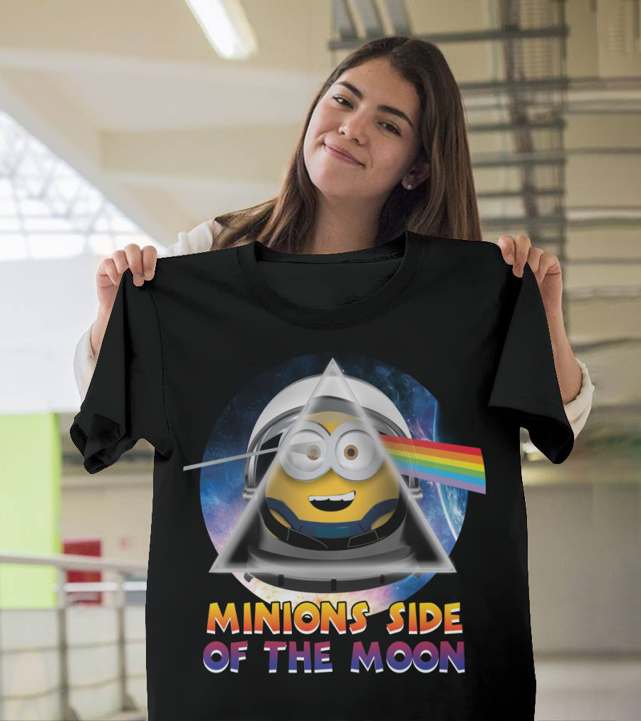 Minions Side Of The Moon Despicable Me Parody Pink Floyd T-Shirt