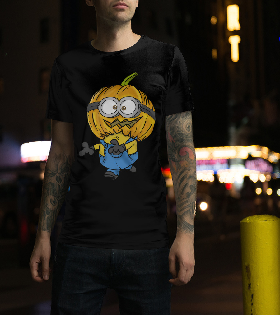 Pumpkin Head Minion Halloween Despicable Me Fun T-Shirt
