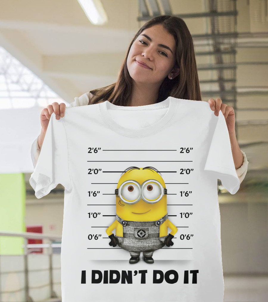 I Didn't Do It Minion Mugshot Despicable Me Naughty T-Shirt