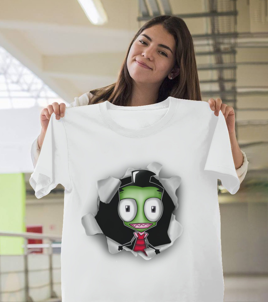 3D Hole Gir Invader Zim T-Shirt