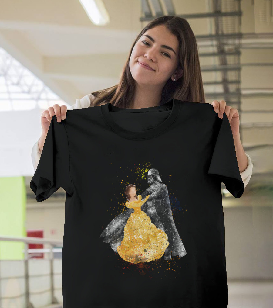 Dancing with Beauty and Darth Vader Star Wars Crossover T-Shirt