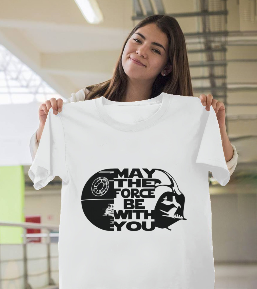 May The Force Be With You Death Star Darth Vader Star Wars T-Shirt