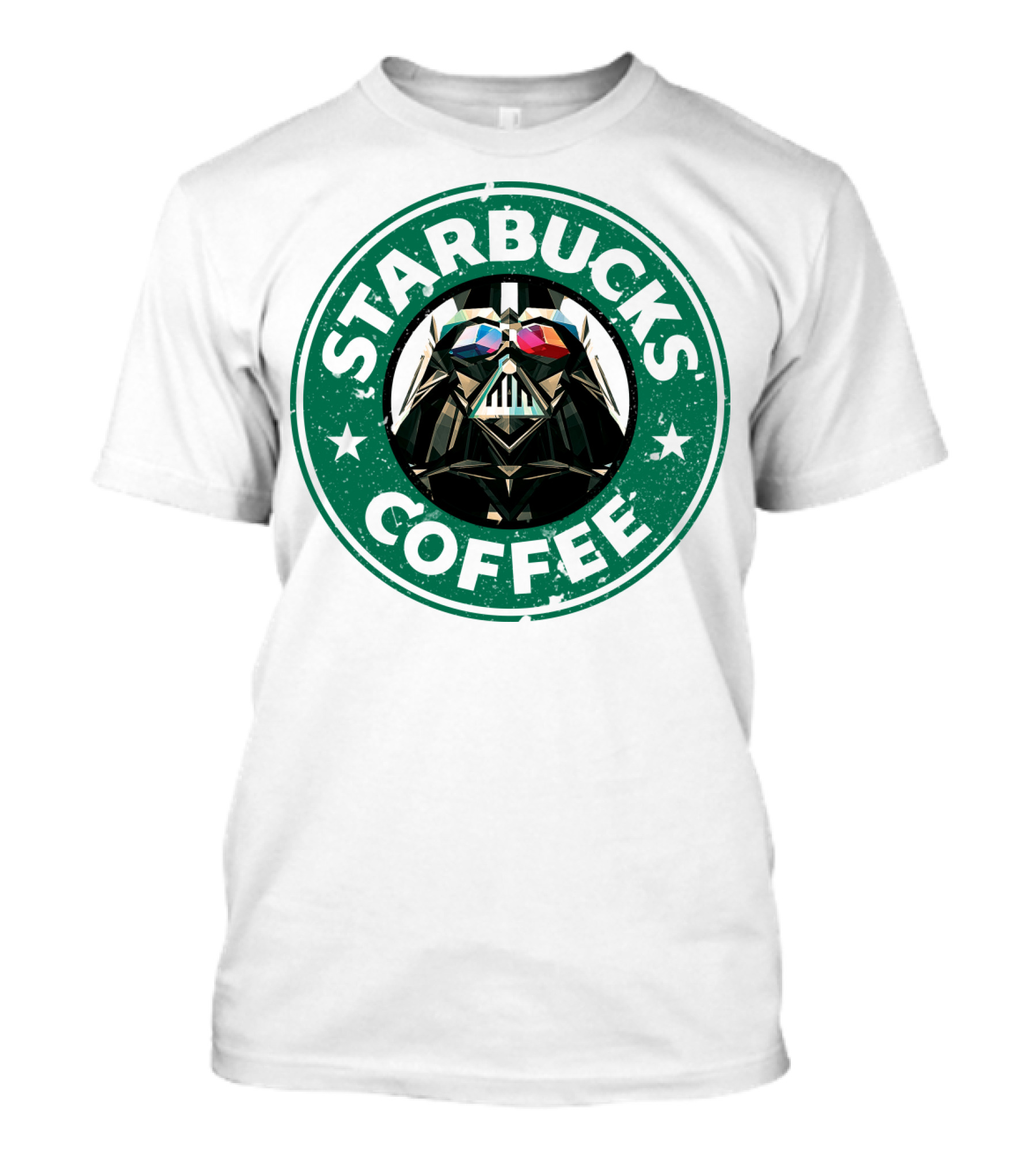 Starbucks Coffee Darth Vader Star Wars Logo Mashup T-Shirt