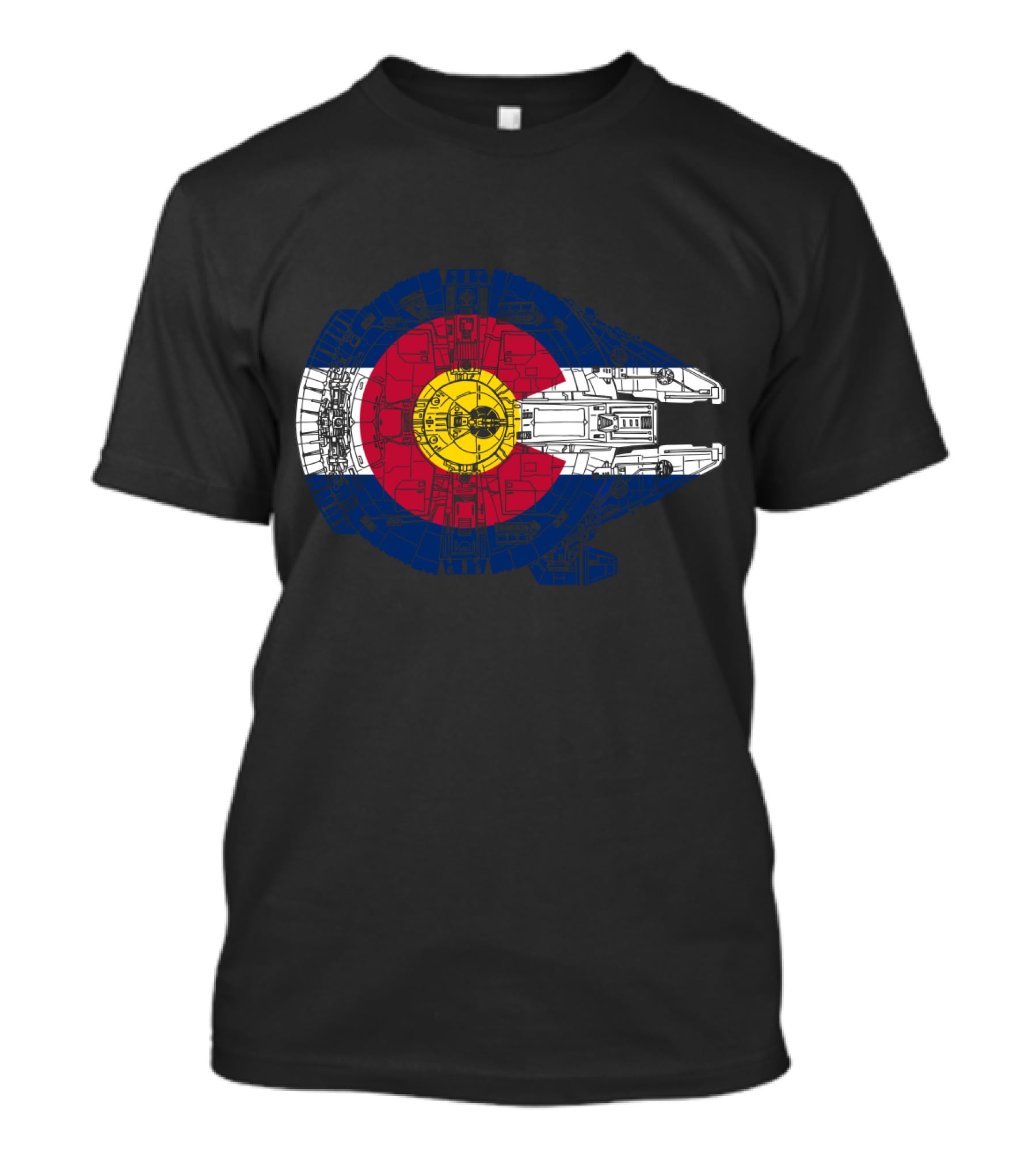 Colorado Flag Millennium Falcon Mashup T-Shirt