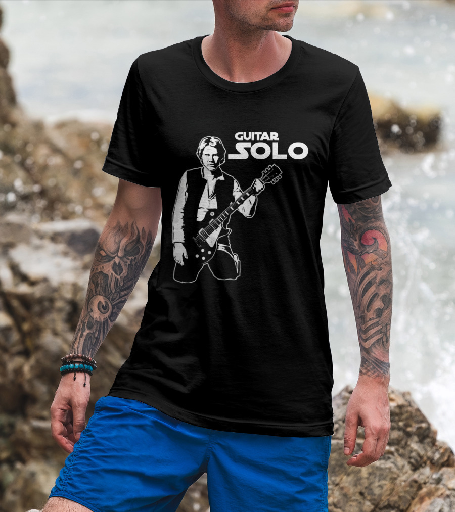 Guitar Solo Star Wars Han Solo With Guitar T-Shirt