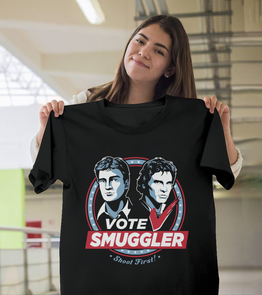 Vote Smuggler Shoot First Han Solo Star Wars T-Shirt