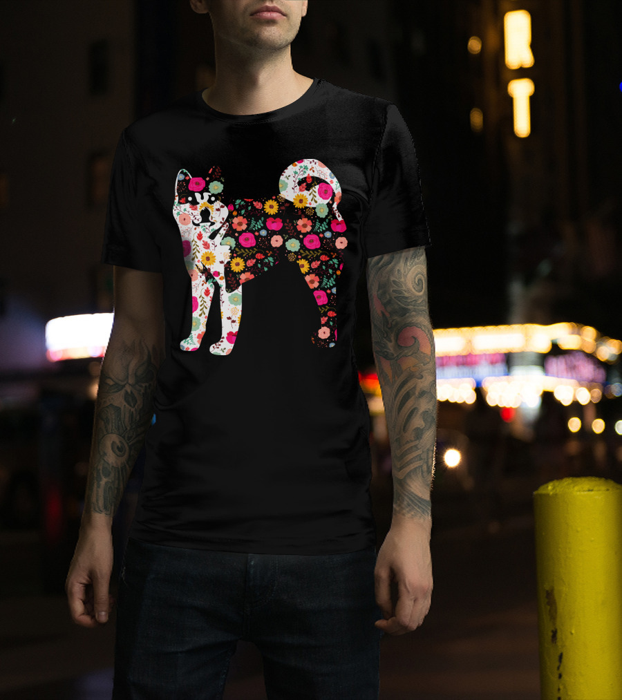 Akita Floral Patterned Body T-Shirt