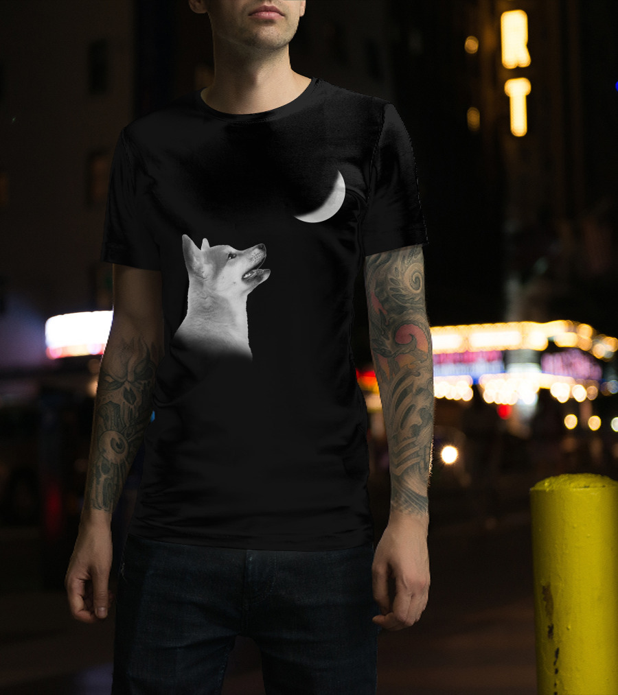 Akita Moonlight Lunar Gaze T-Shirt