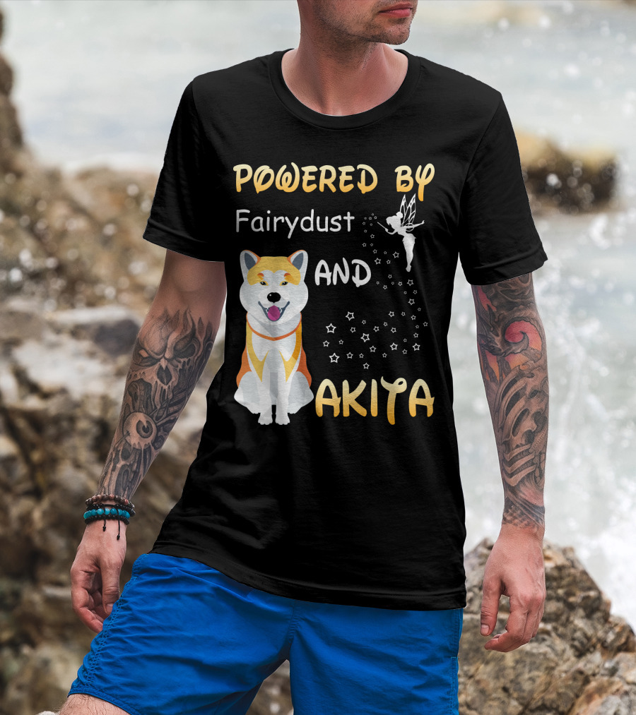 Powered By Fairydust And Akita T-Shirt