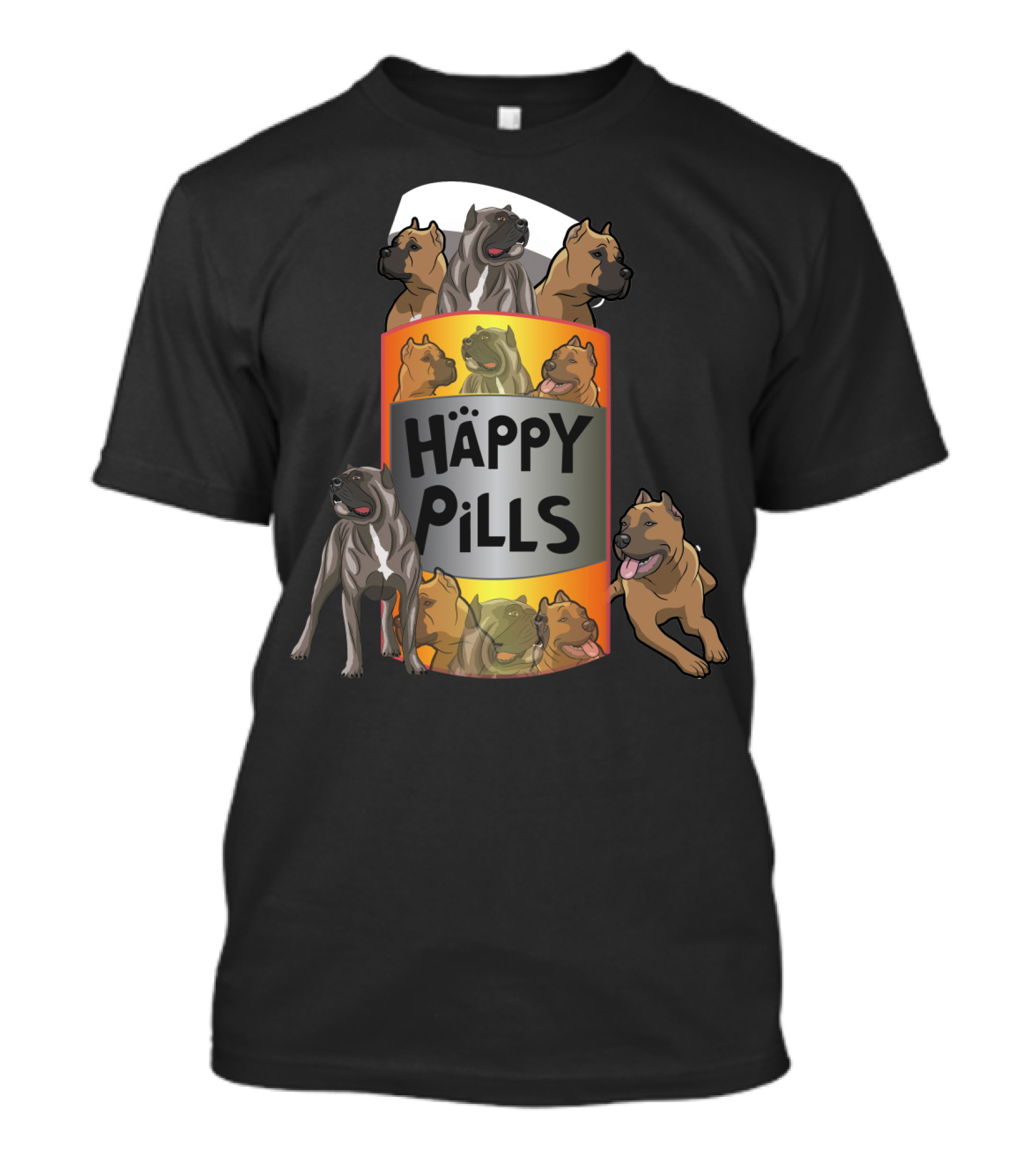 Happy Pills Dog Cartoon Canine Delight T-Shirt
