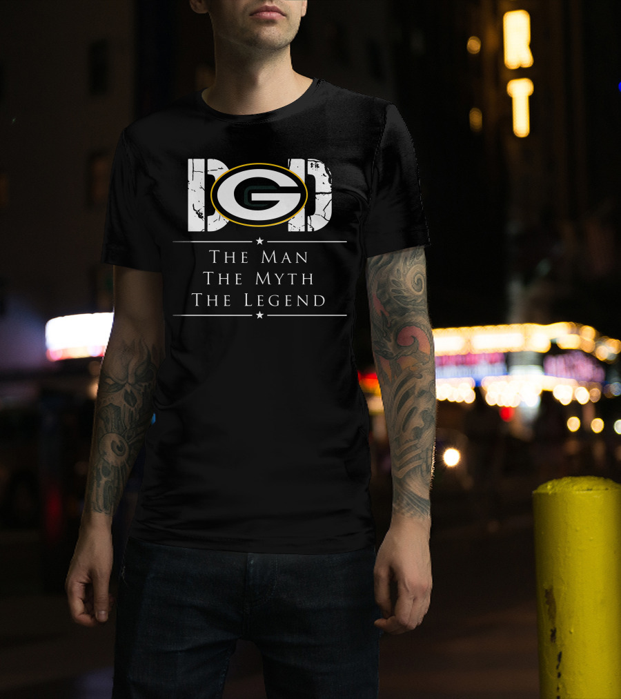 Green Bay Packers Dad The Man The Myth The Legend T-Shirt