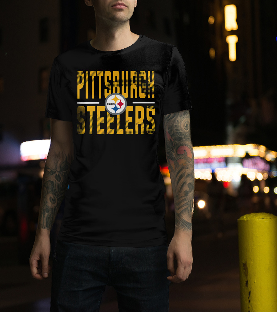 Pittsburgh Steelers Steelers Logo Yellow Black T-Shirt
