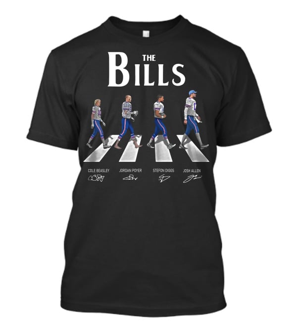 The Bills Abbey Road Cole Beasley Jordan Poyer Stefon Diggs Josh Allen Signatures T-Shirt
