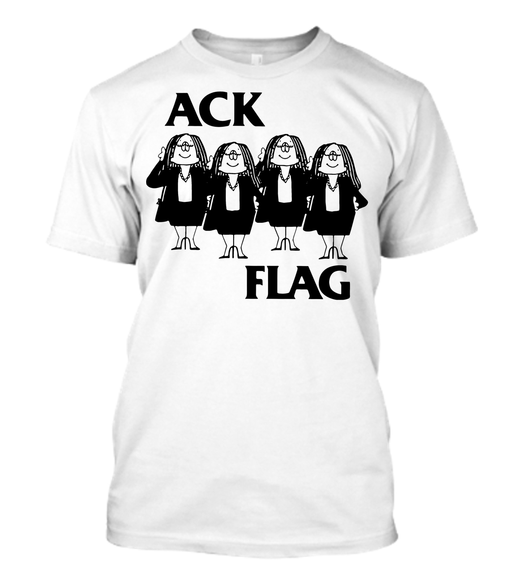 Ack Flag Cathy Comic Parody Black Flag T-Shirt
