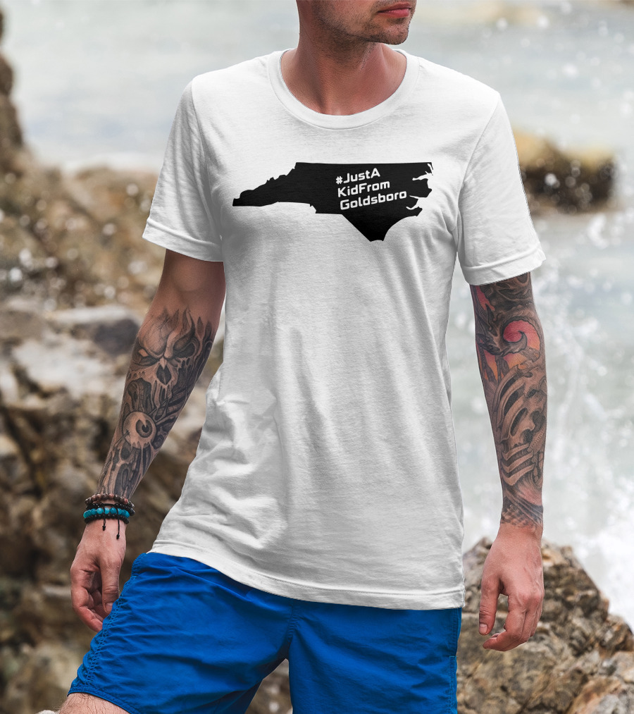 JustAKidFromGoldsboro North Carolina Map T-Shirt