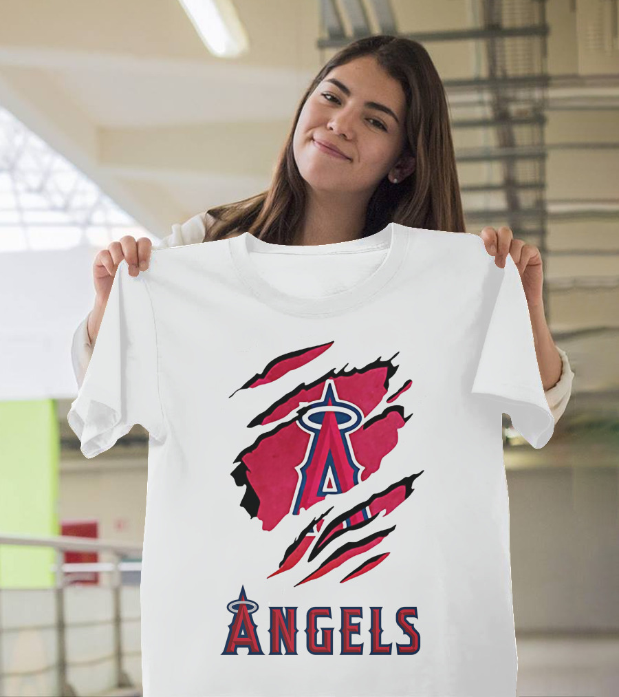 Los Angeles Angels Inside Baseball Claw Marks T-Shirt