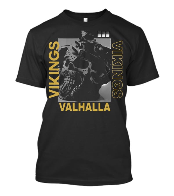 Vikings Skull Valhalla T-Shirt