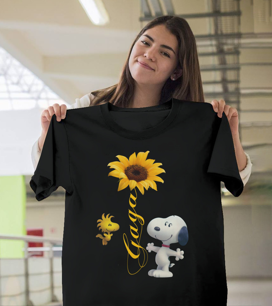 Gaga Snoopy Woodstock Sunflower T-Shirt
