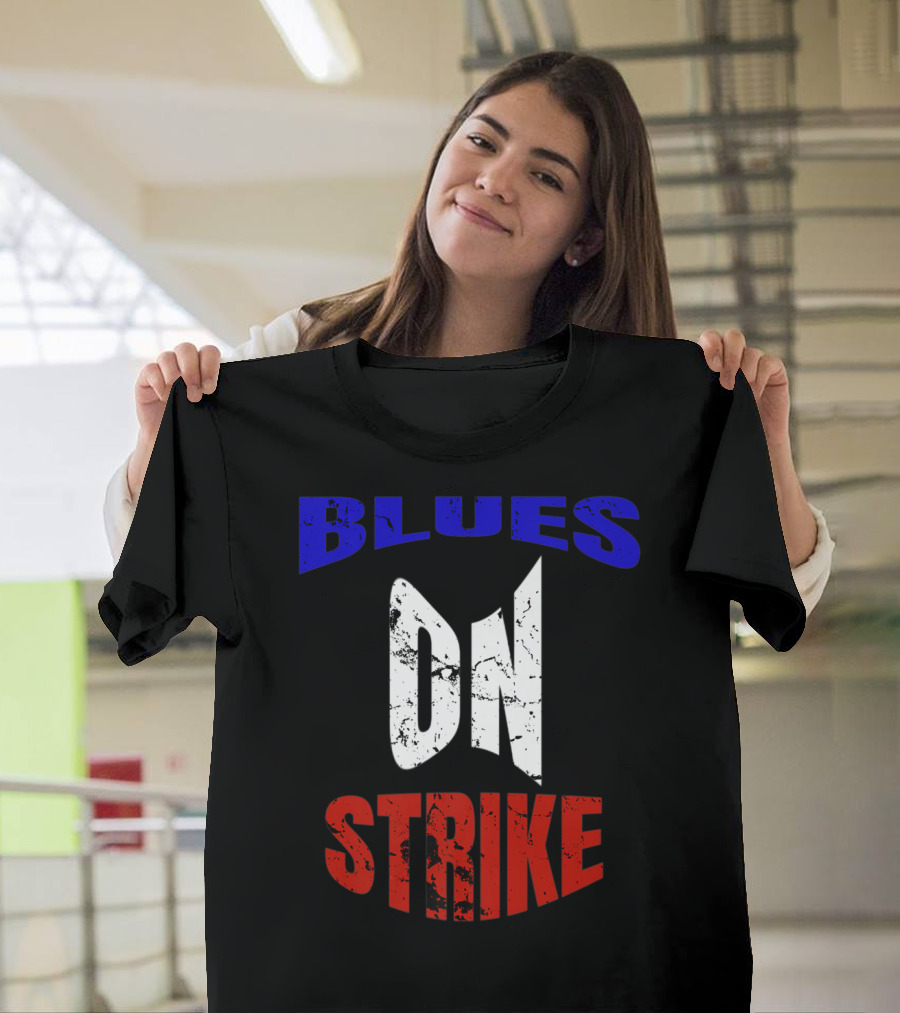Mens Blues On Strike Bowling T-Shirt