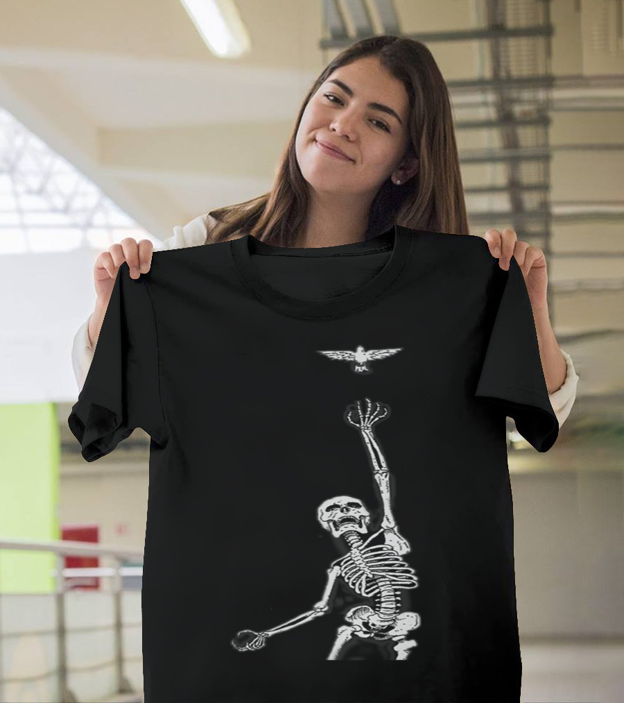 The Last Race Skeleton Reaching for Peace Dove T-Shirt