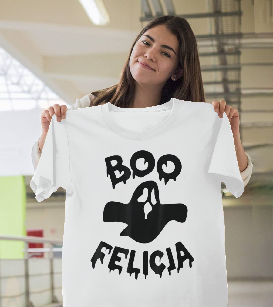 Boo Felicia Halloween Ghost Funny Punny Pun T-Shirt