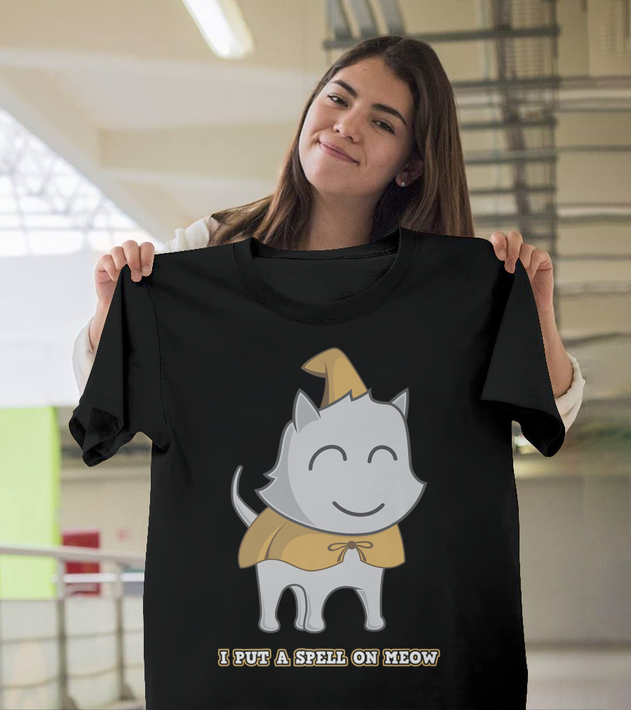 I Put A Spell On Meow Cat Witch Halloween T-Shirt