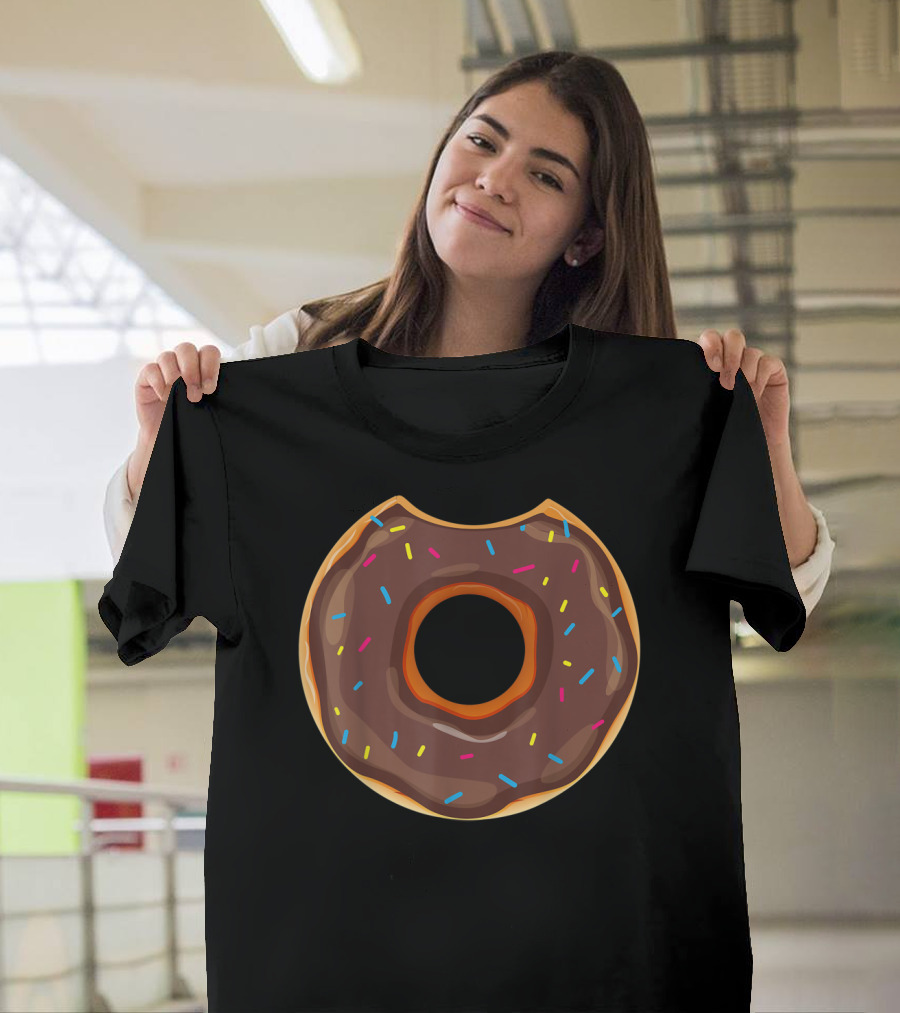 Cool Chocolate Donut Halloween Doughnut Costume Candy Food T-Shirt