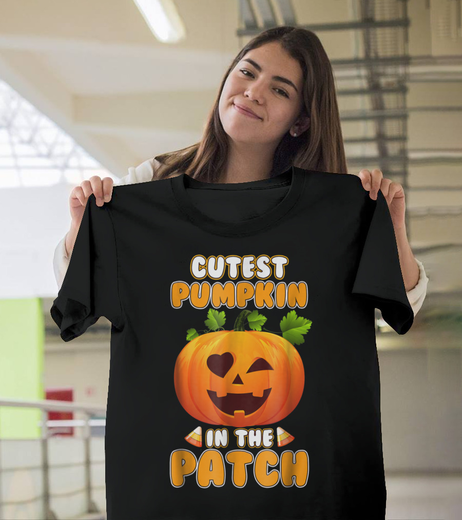 Cutest Pumpkin In The Patch Candy Corn Jack-O'-Lantern T-Shirt