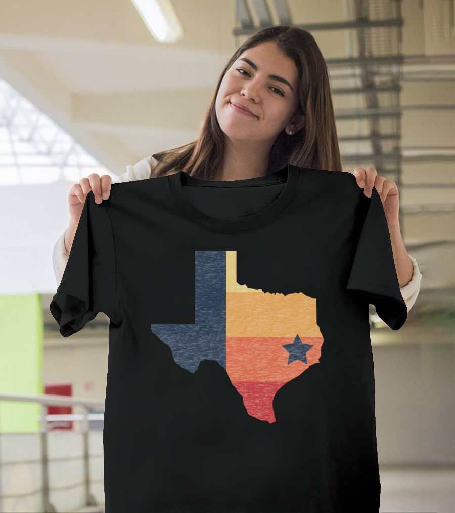 Houston Texas Vintage Retro Baseball Colors T-Shirt