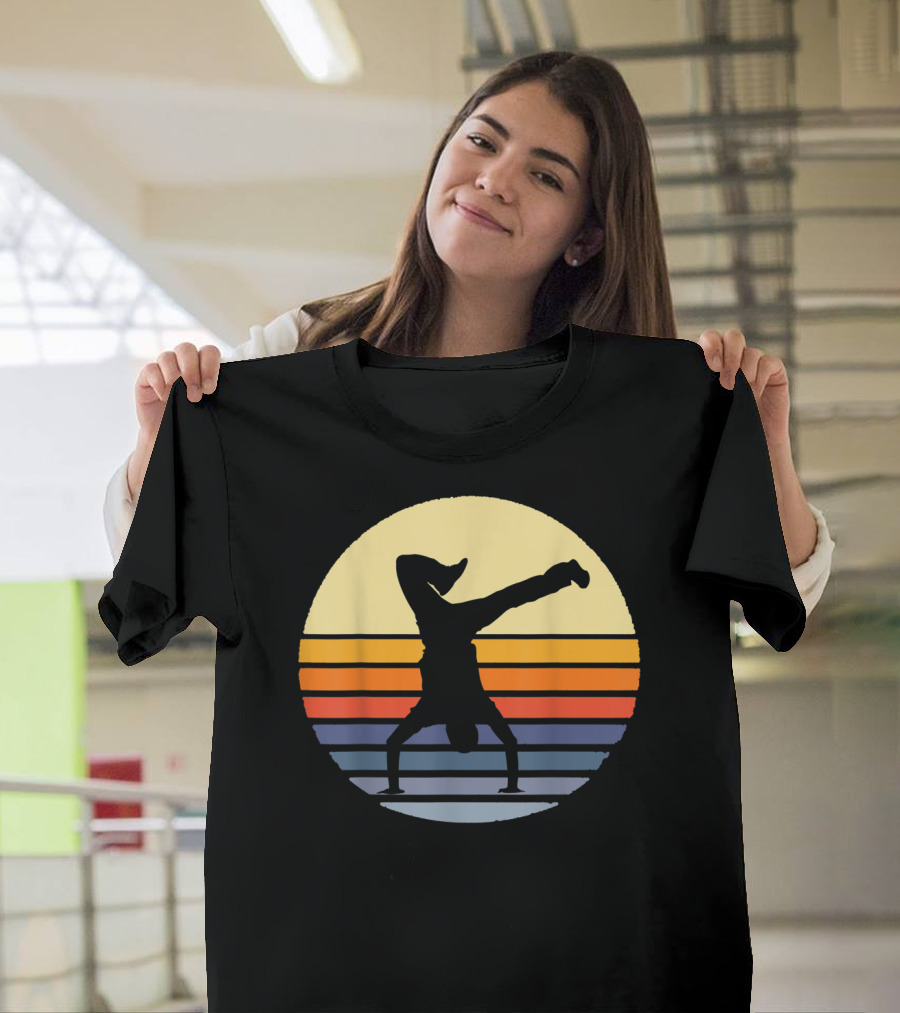 Retro Bboy Breakdance Handstand T-Shirt