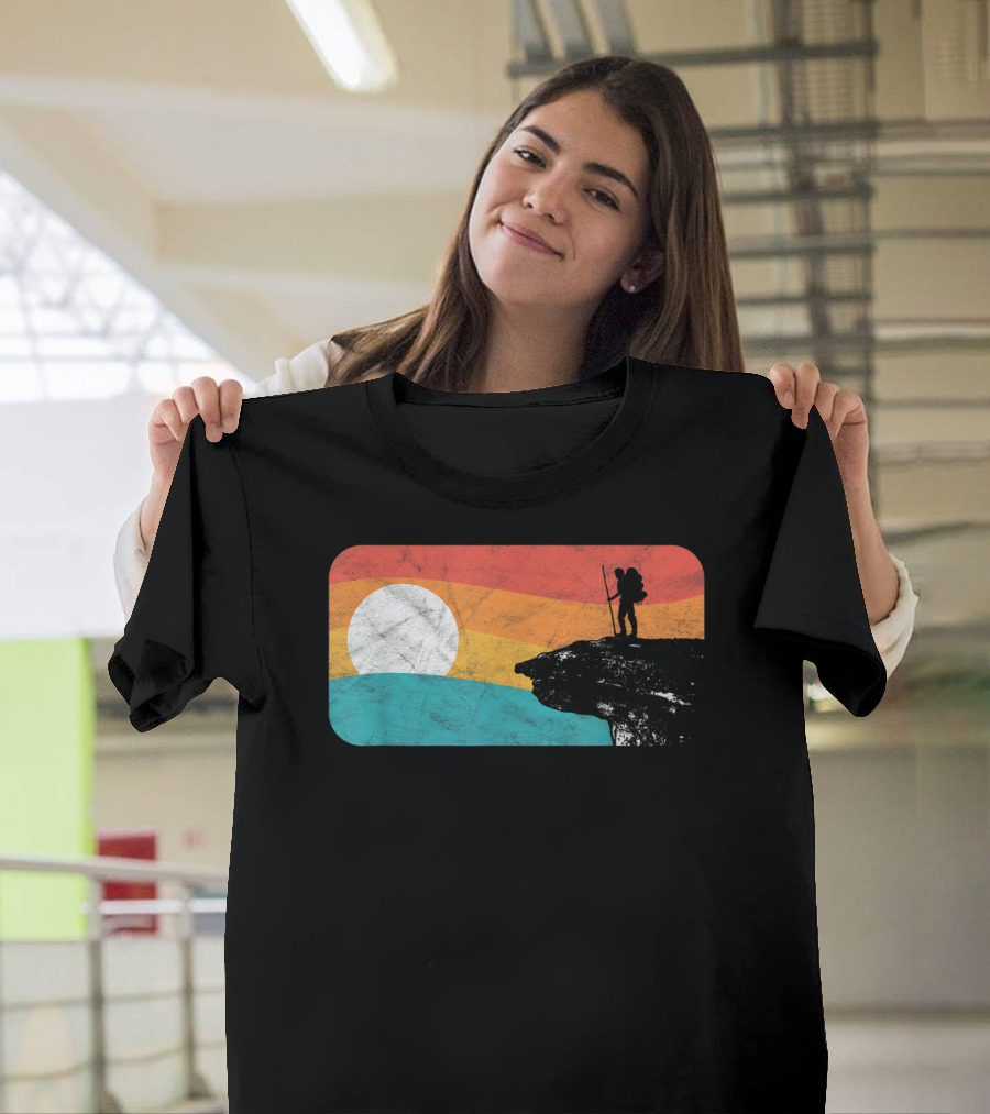 Appalachian Trail Mcafee's Knob Hiking Silhouette Retro Sunset 1 WG T-Shirt
