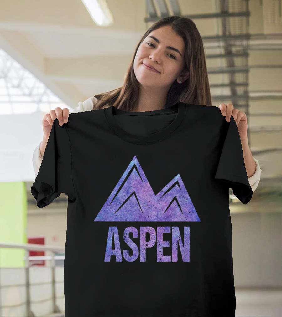 Aspen Colorado Watercolor Mountain Adventure T-Shirt