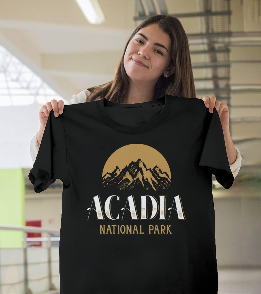 Acadia National Park Camping Hiking Outdoor Mountain Scenery T-Shirt