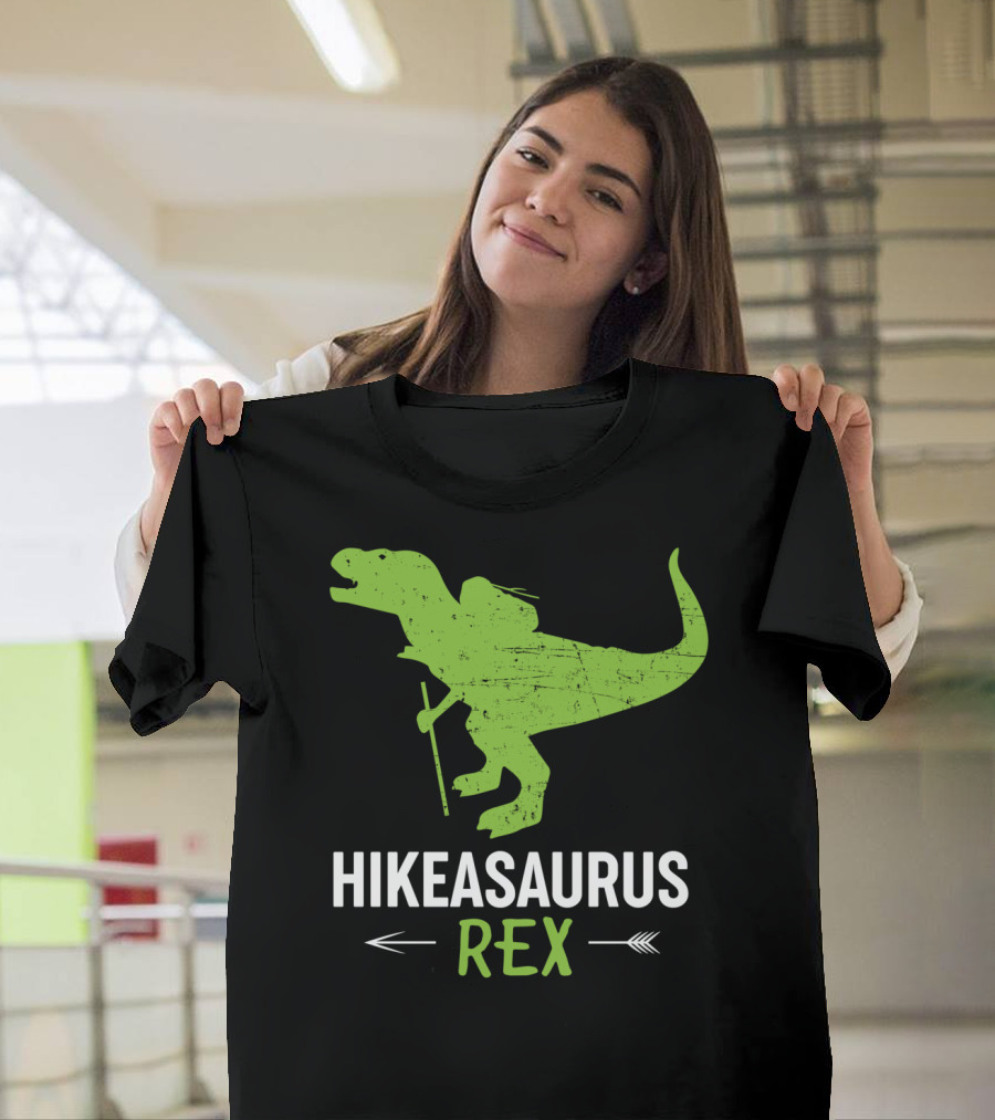 Hikeasaurus Rex Funny Dinosaur T-Rex Hiking T-Shirt