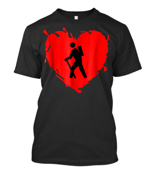 I Love Hiking Heart Hiker Camper Trails Lover T-Shirt