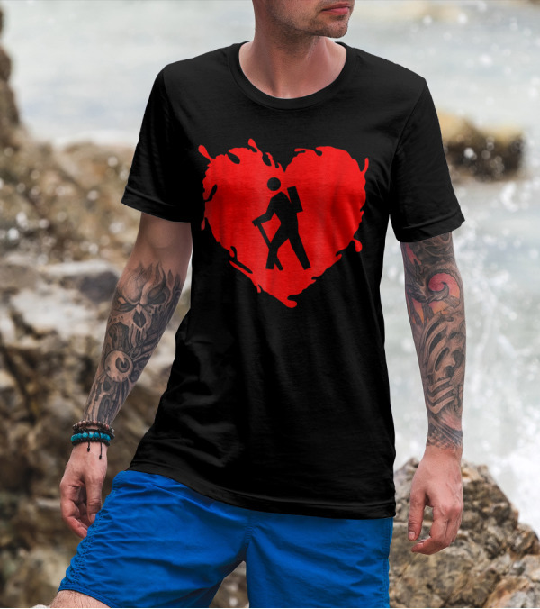 I Love Hiking Heart Hiker Camper Trails Lover T-Shirt