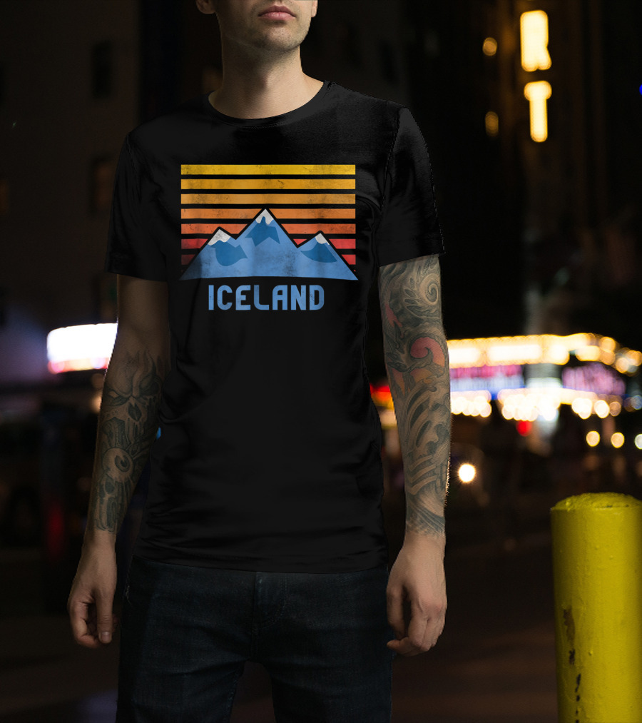 Iceland Sunset Mountain Adventure T-Shirt