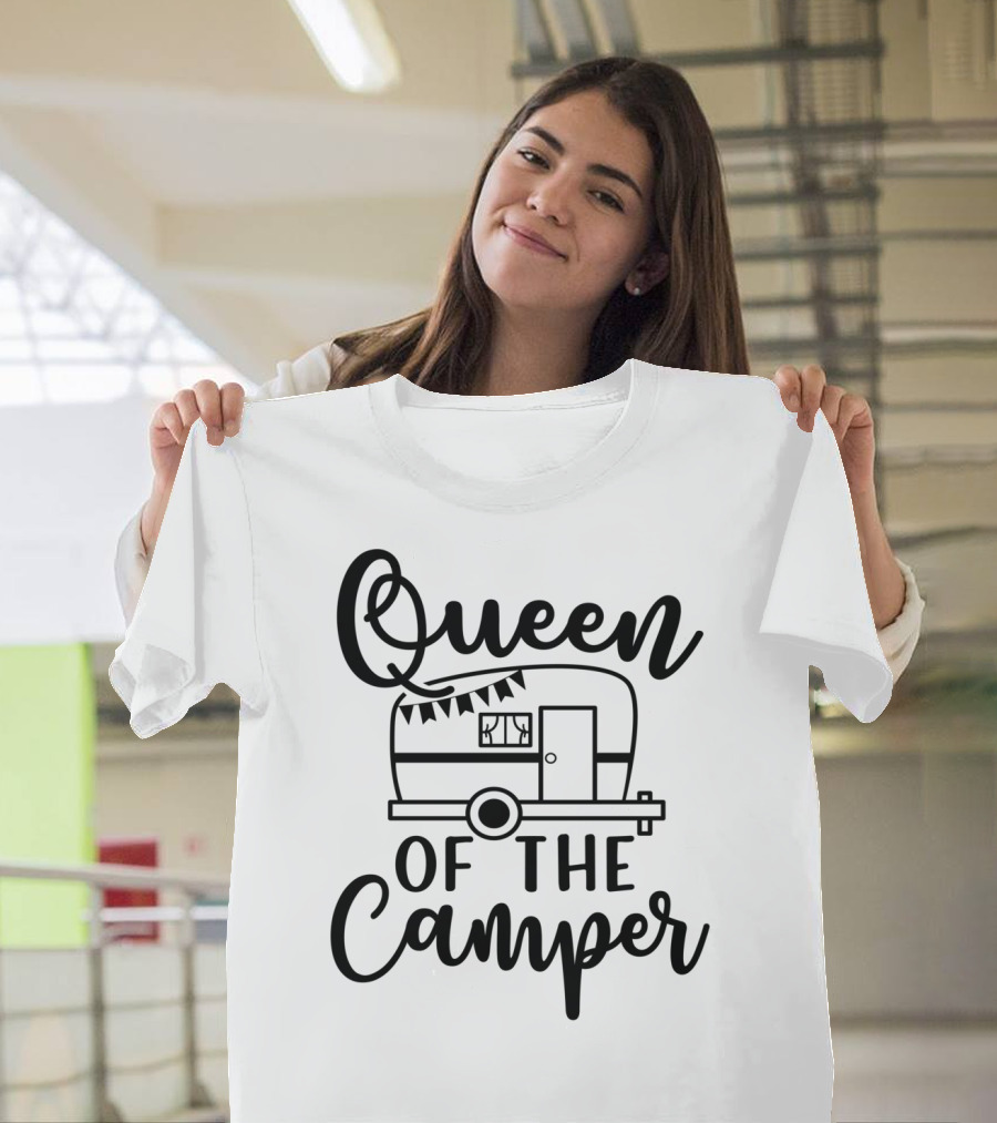 Queen of the Camper RV Camping Hiking T-Shirt