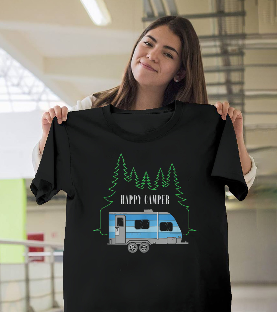 Happy Camper RV Camping Outdoors Hiking Camping Love T-Shirt