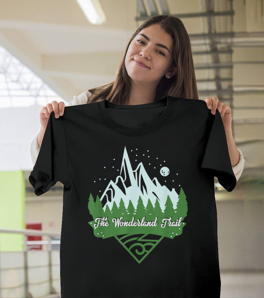 The Wonderland Trail Mountain Adventure Under Starry Sky T-Shirt
