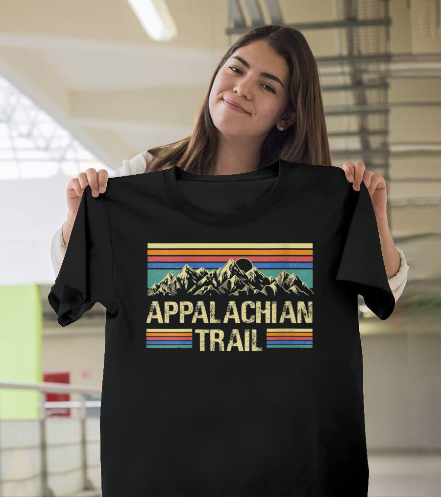 Appalachian Trail Vintage Hiking Mountains Retro Stripes T-Shirt